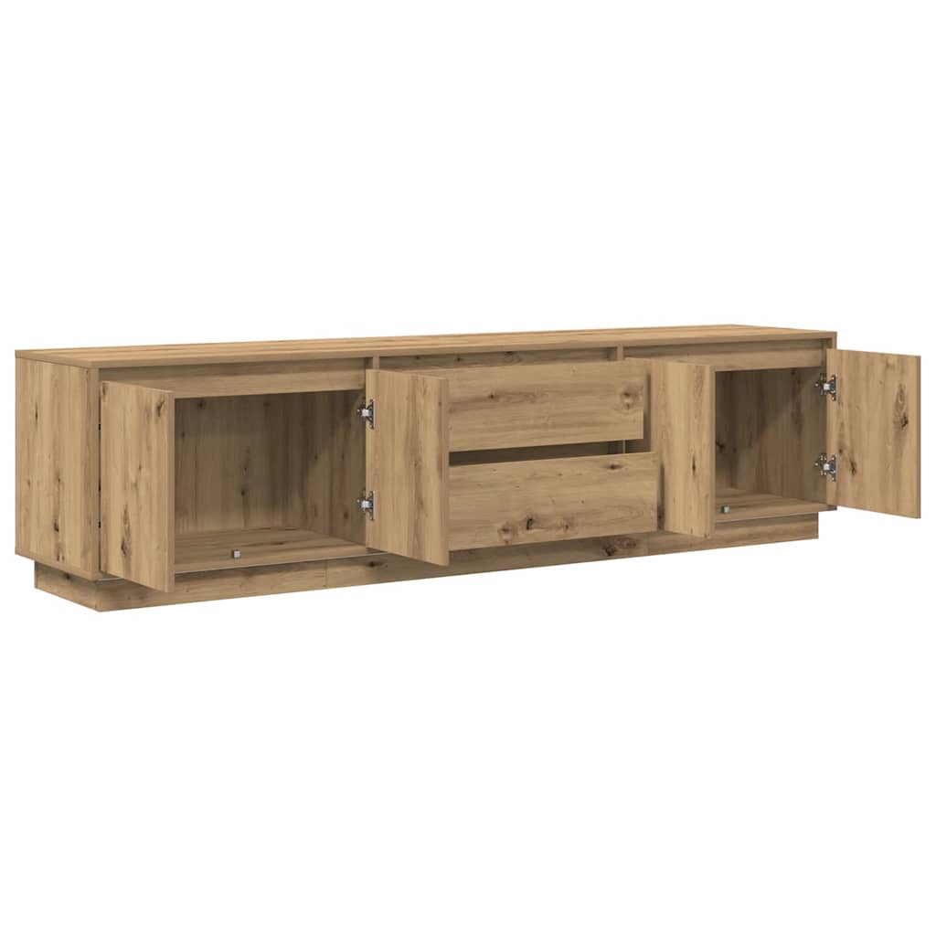 TV-Schrank mit LED-Leuchten Artisan-Eiche 193,5x41x50 cm