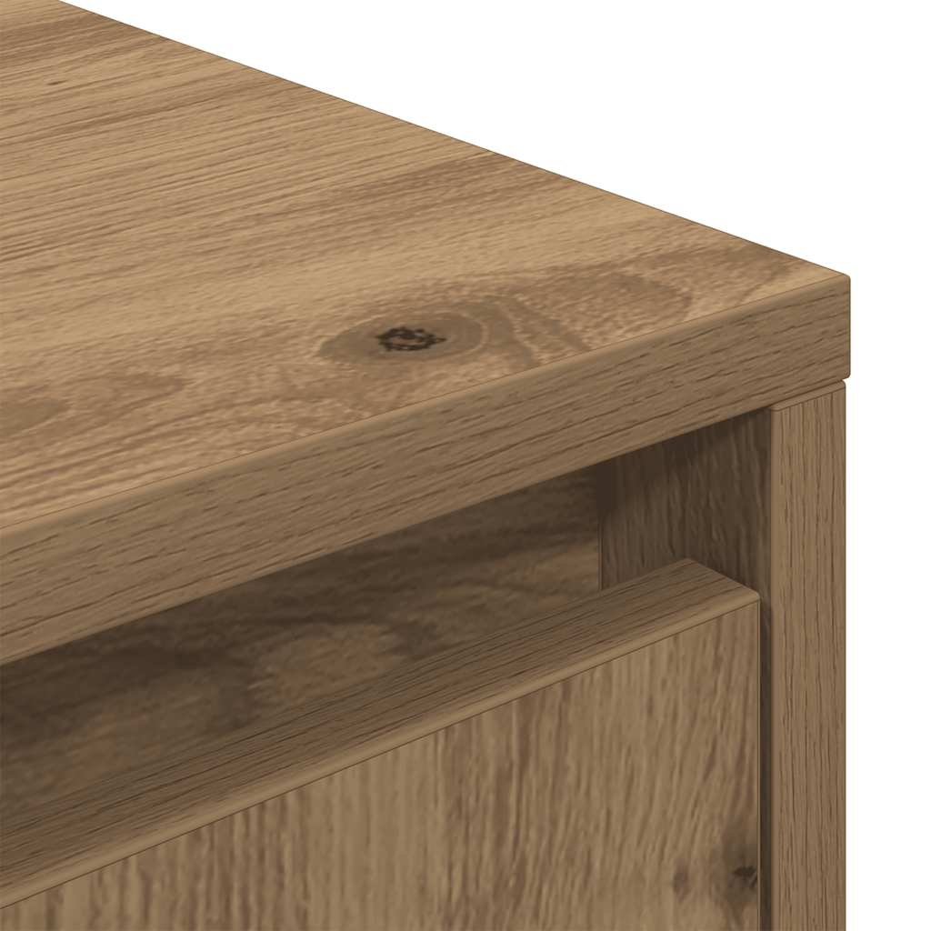 TV-Schrank mit LED-Leuchten Artisan-Eiche 193,5x41x50 cm