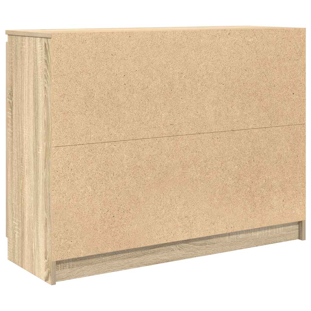 Sideboard mit Schubladen Sonoma-Eiche 100,5x35x76 cm