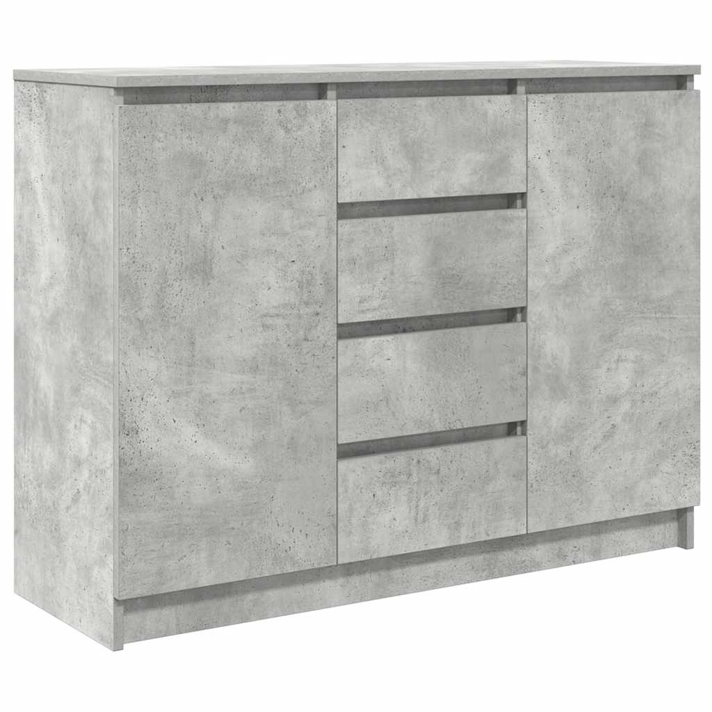 Sideboard mit Schubladen Betongrau 100,5x35x76 cm Holzwerkstoff