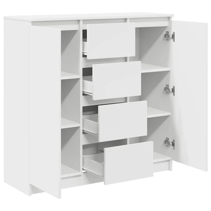 Sideboard mit Schubladen Weiß 100,5x35x98,5 cm Holzwerkstoff