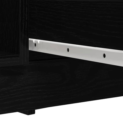 Sideboard mit Schubladen Schwarz Eichen-Optik 100,5x35x98,5 cm