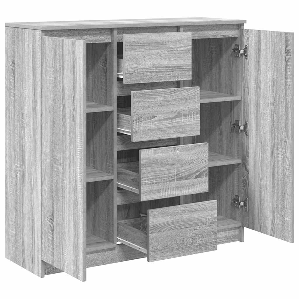 Sideboard mit Schubladen Grau Sonoma 100,5x35x98,5 cm