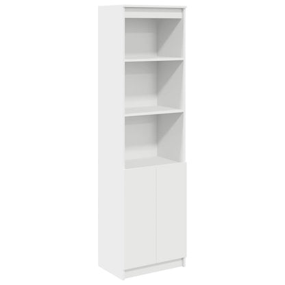 Highboard Weiß 50x35x180 cm Holzwerkstoff