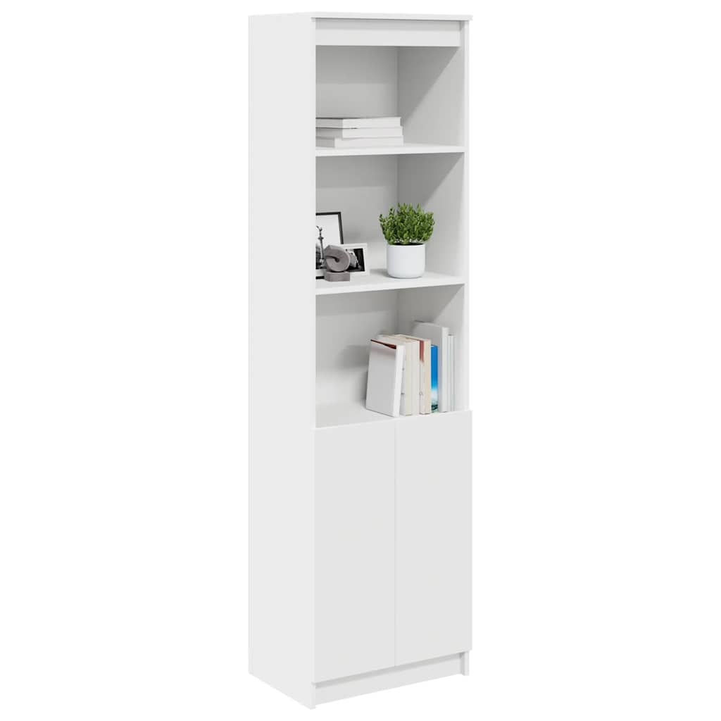 Highboard Weiß 50x35x180 cm Holzwerkstoff