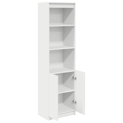Highboard Weiß 50x35x180 cm Holzwerkstoff