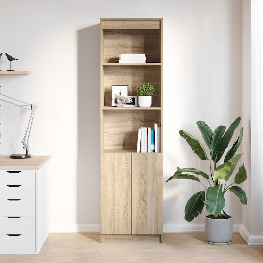Highboard Sonoma-Eiche 50x35x180 cm Holzwerkstoff