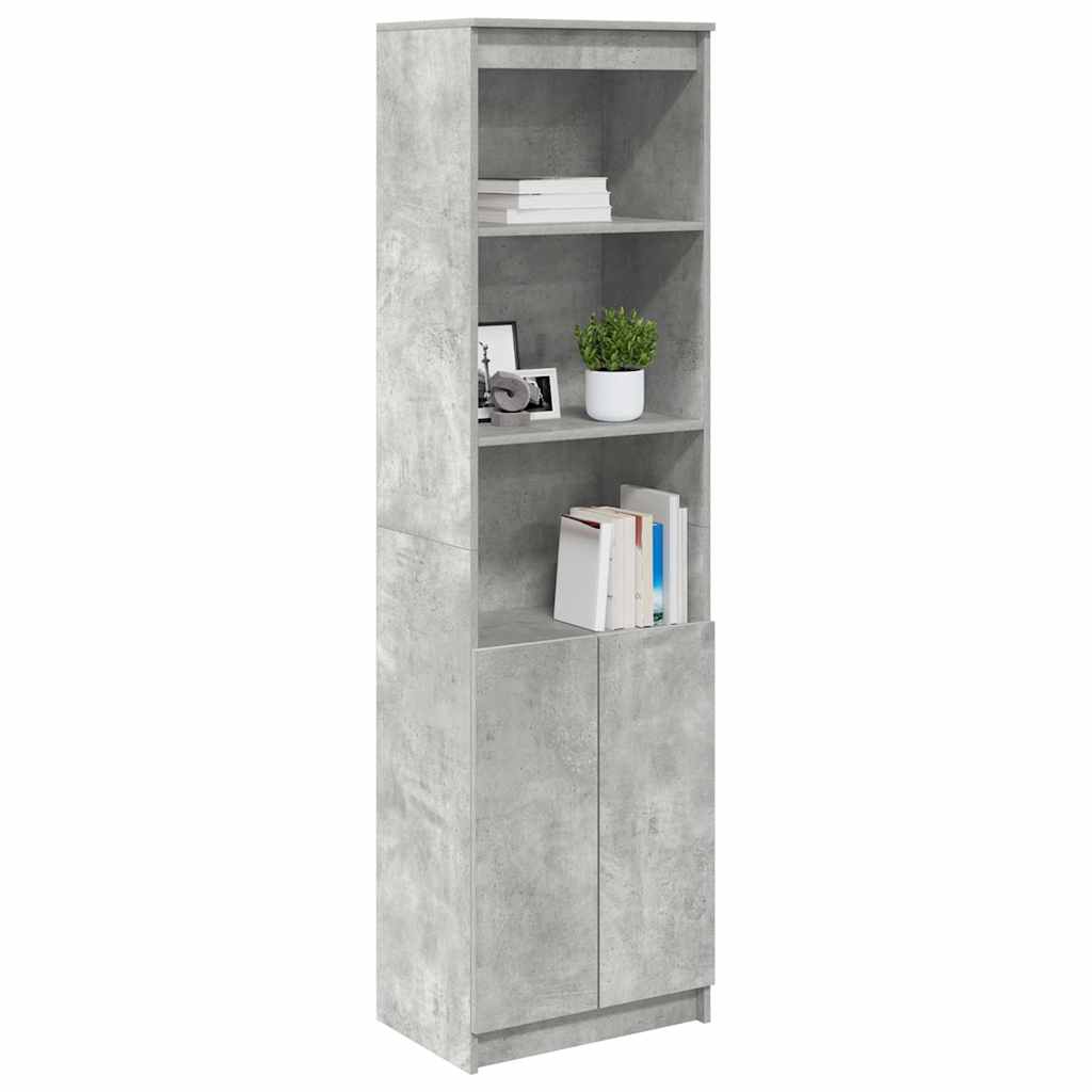 Highboard Betongrau 50x35x180 cm Holzwerkstoff