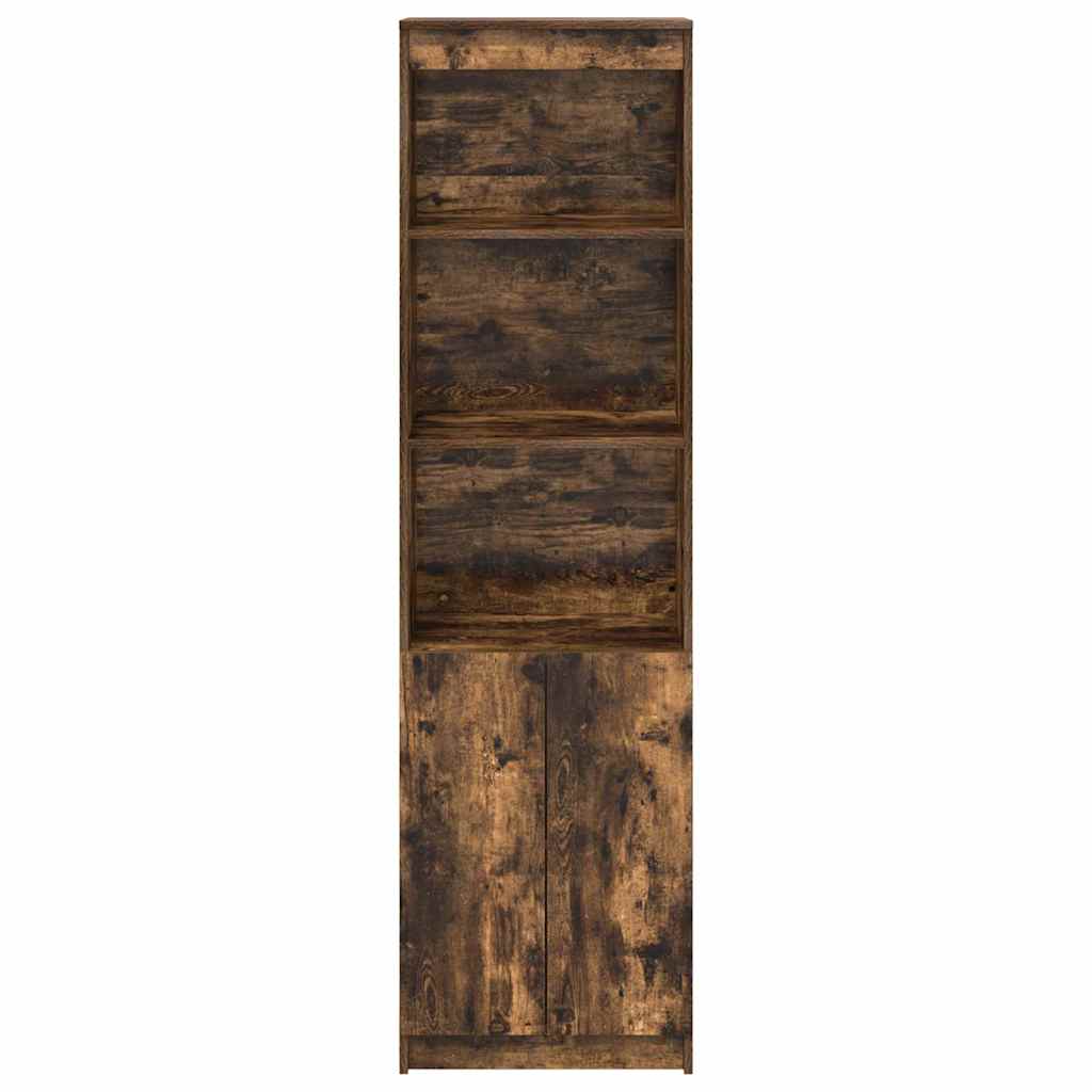 Highboard Räuchereiche 50x35x180 cm Holzwerkstoff