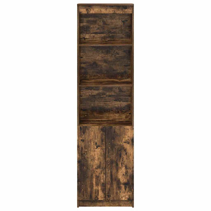 Highboard Räuchereiche 50x35x180 cm Holzwerkstoff