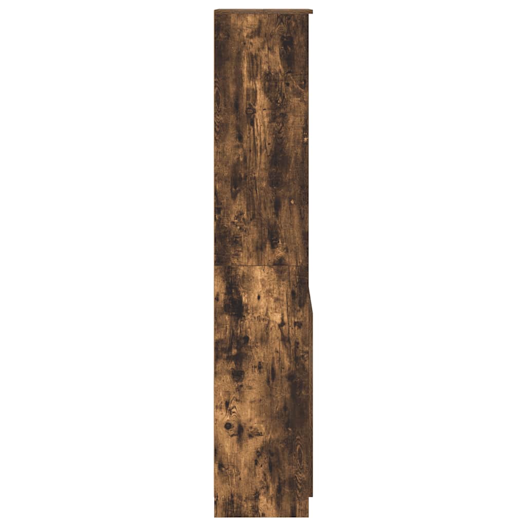 Highboard Räuchereiche 50x35x180 cm Holzwerkstoff