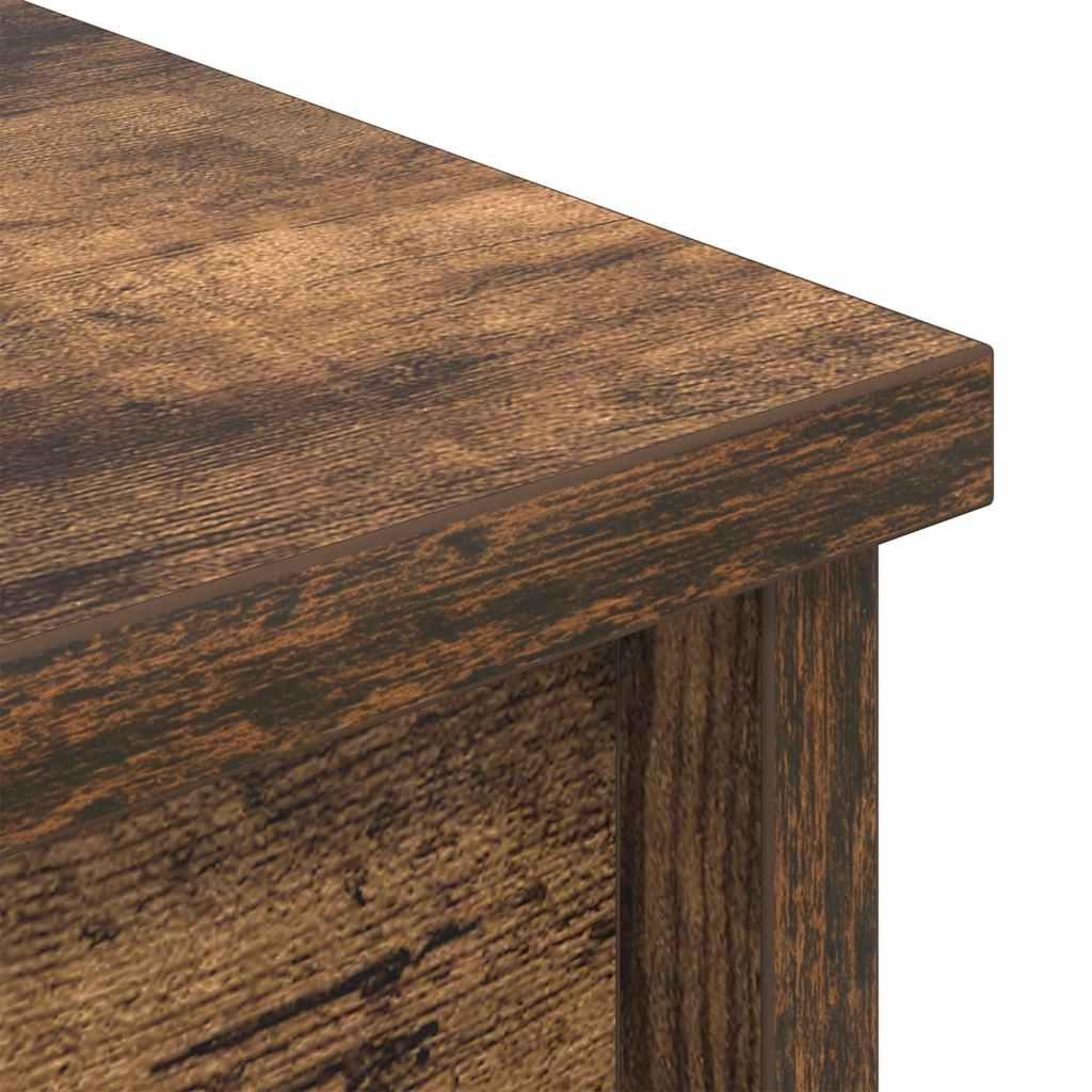 Highboard Räuchereiche 50x35x180 cm Holzwerkstoff