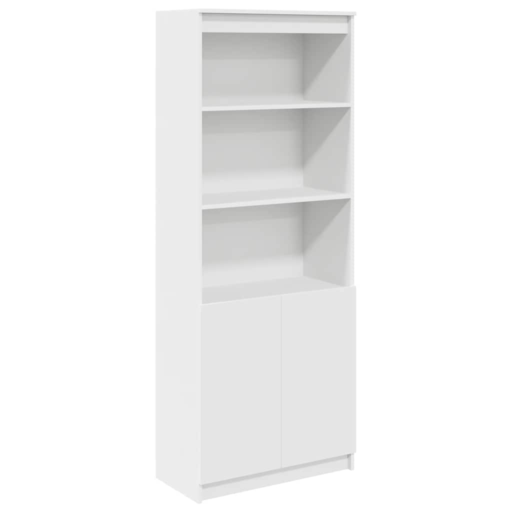 Highboard Weiß 70x35x180 cm Holzwerkstoff