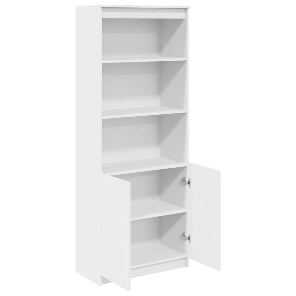 Highboard Weiß 70x35x180 cm Holzwerkstoff