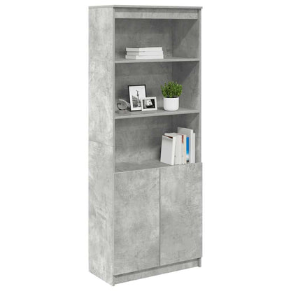 Highboard Betongrau 70x35x180 cm Holzwerkstoff