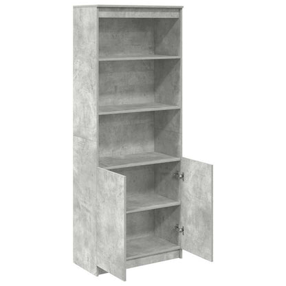 Highboard Betongrau 70x35x180 cm Holzwerkstoff