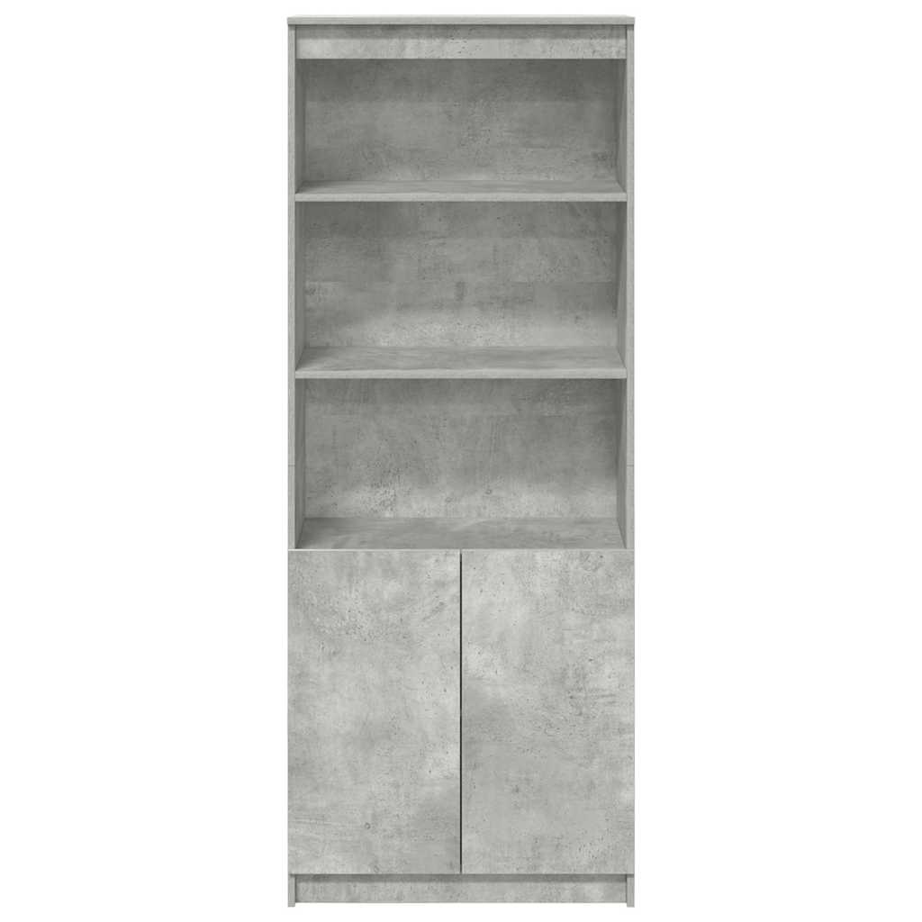Highboard Betongrau 70x35x180 cm Holzwerkstoff