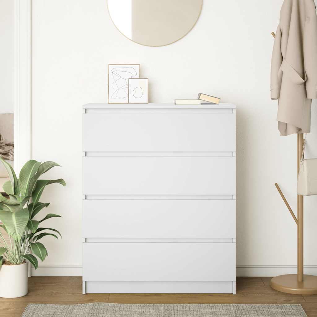 Sideboard Weiß 80x35x99 cm Holzwerkstoff