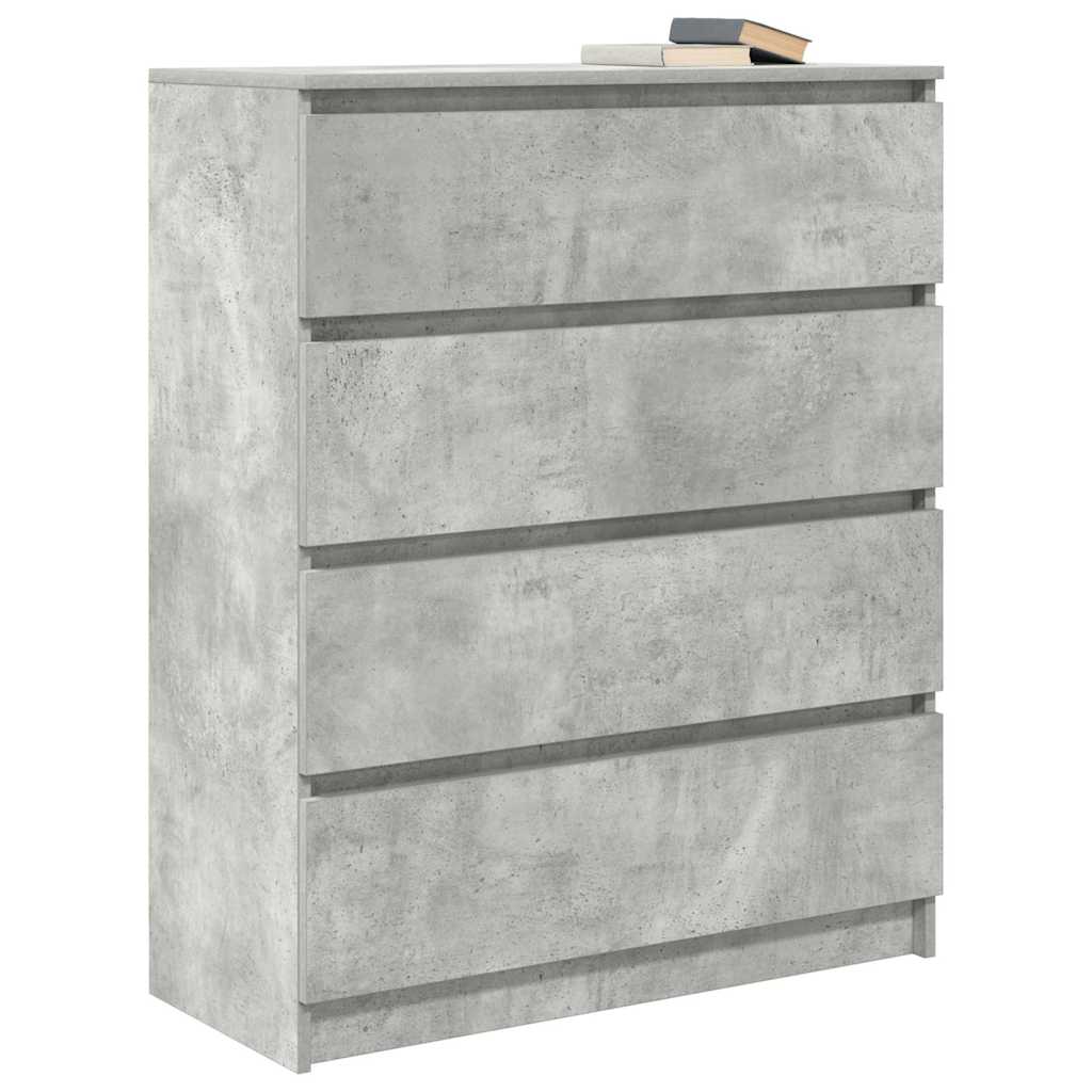 Sideboard Betongrau 80x35x99 cm Holzwerkstoff