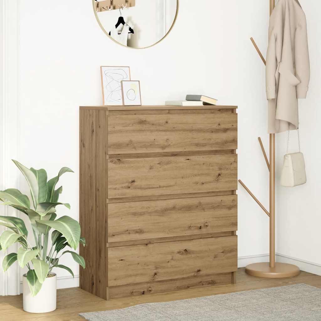 Sideboard Artisan-Eiche 80x35x99 cm Holzwerkstoff