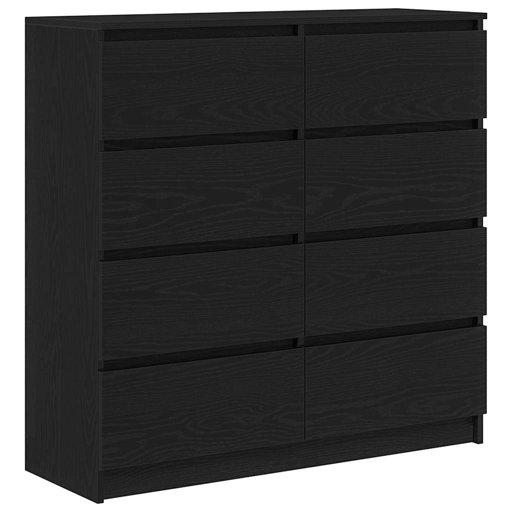 Sideboard Schwarz Eichen-Optik 100x35x99 cm Holzwerkstoff