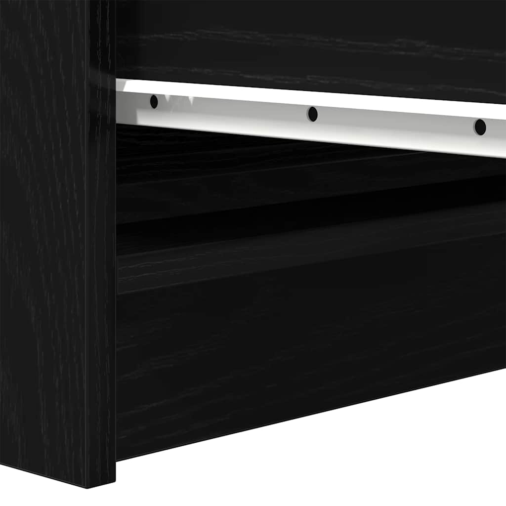 Sideboard Schwarz Eichen-Optik 100x35x99 cm Holzwerkstoff
