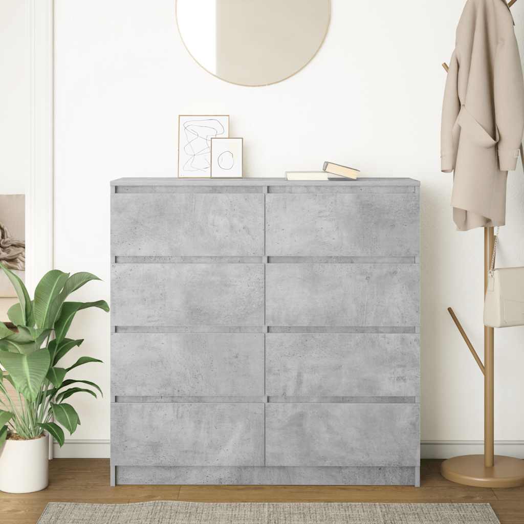 Sideboard Betongrau 100x35x99 cm Holzwerkstoff