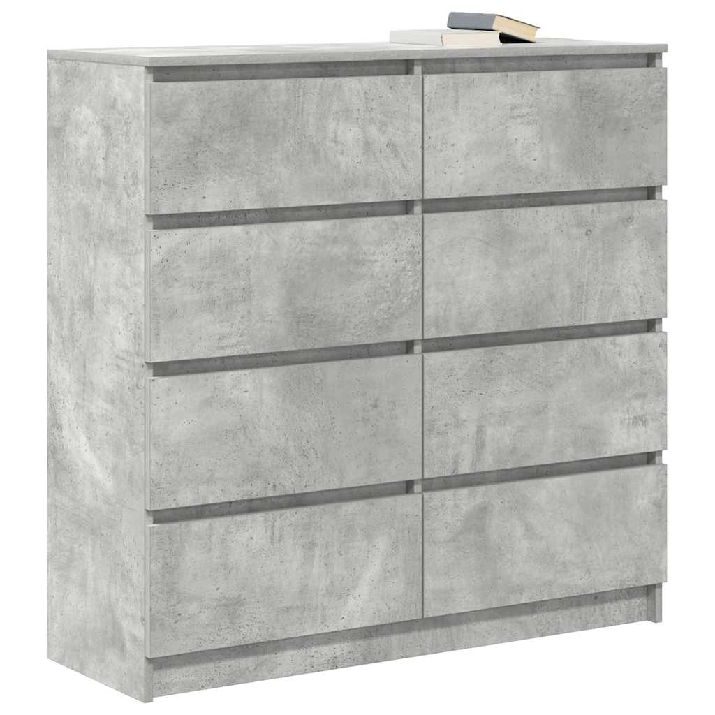 Sideboard Betongrau 100x35x99 cm Holzwerkstoff