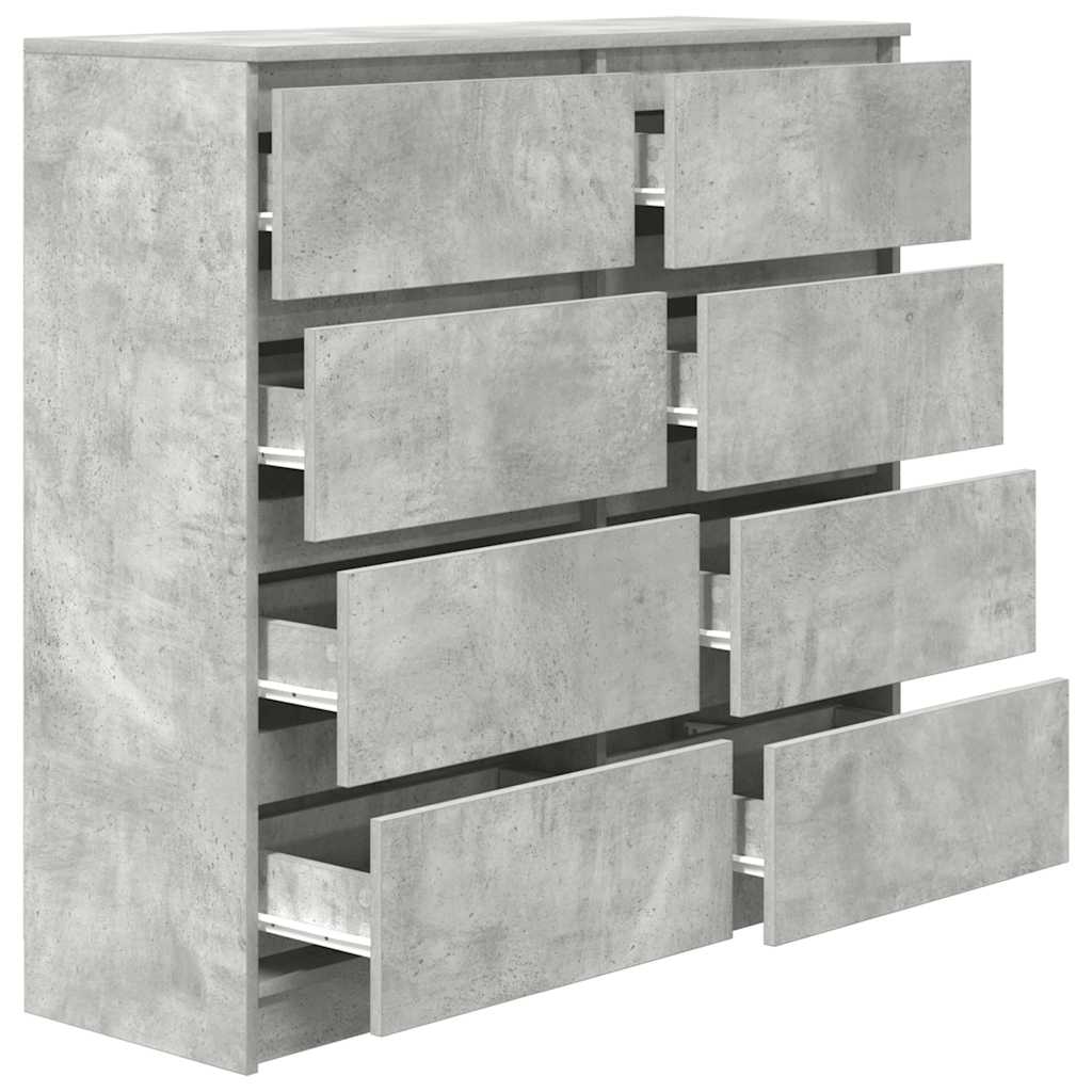 Sideboard Betongrau 100x35x99 cm Holzwerkstoff