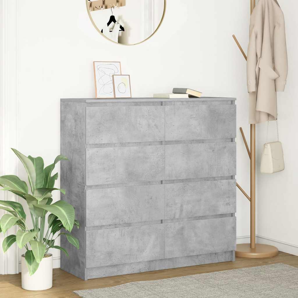 Sideboard Betongrau 100x35x99 cm Holzwerkstoff