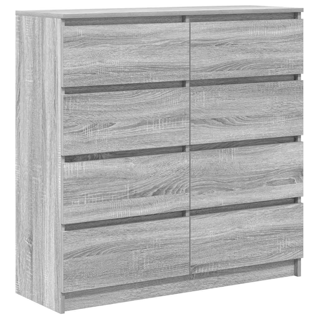 Sideboard Grau Sonoma 100x35x99 cm Holzwerkstoff