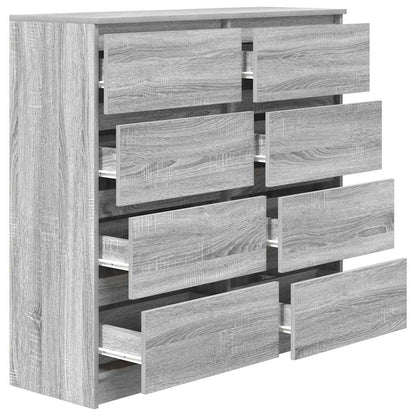 Sideboard Grau Sonoma 100x35x99 cm Holzwerkstoff