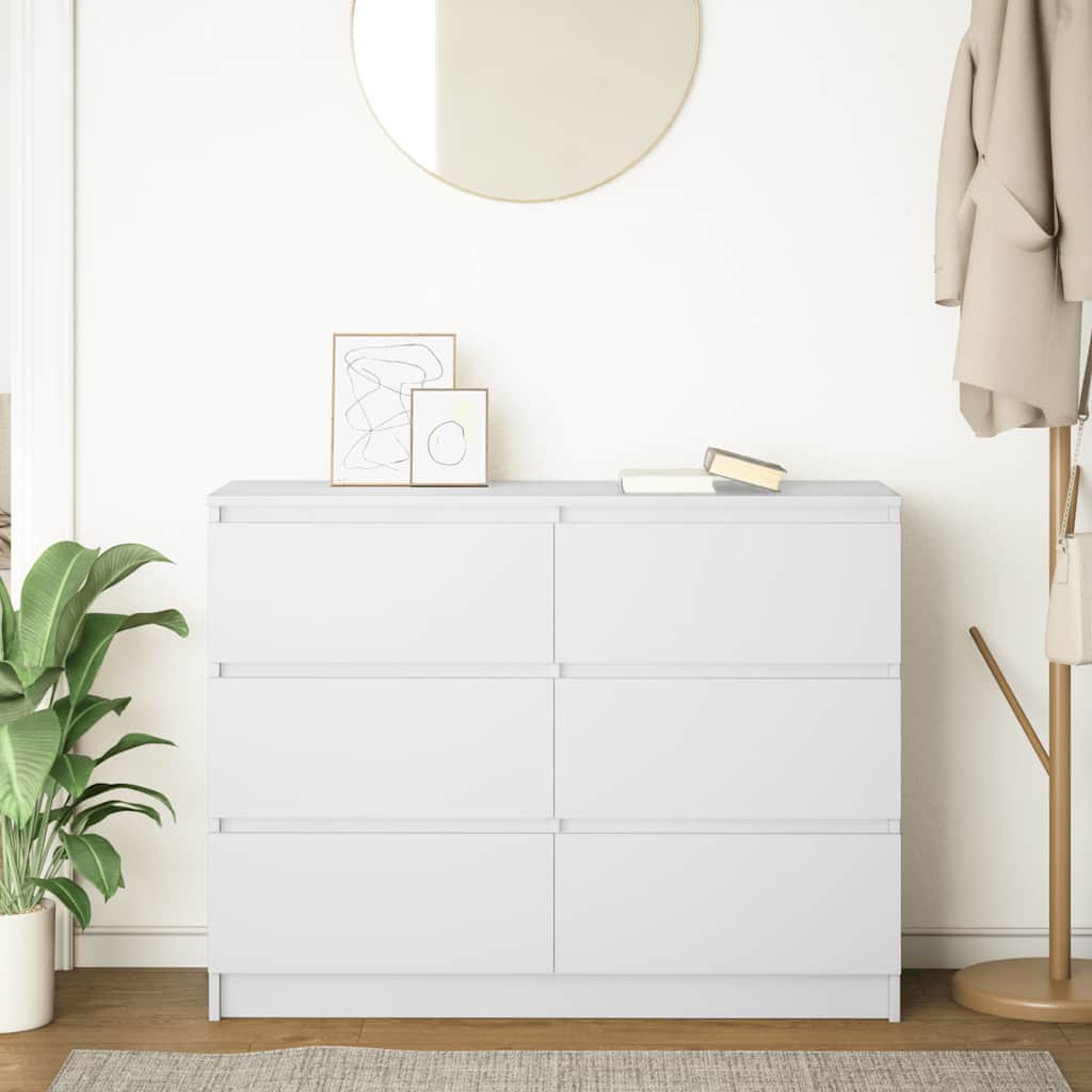 Sideboard Weiß 100x35x76 cm Holzwerkstoff