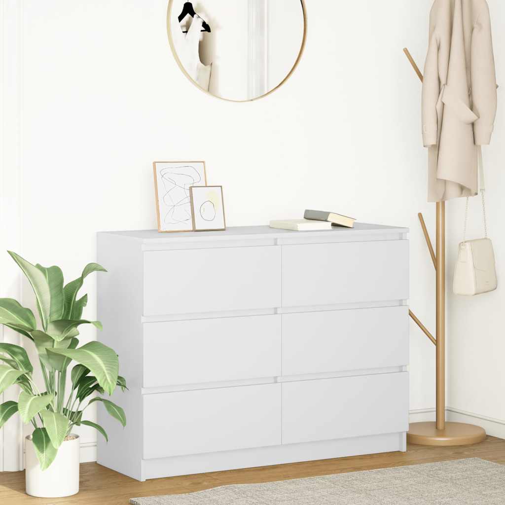 Sideboard Weiß 100x35x76 cm Holzwerkstoff