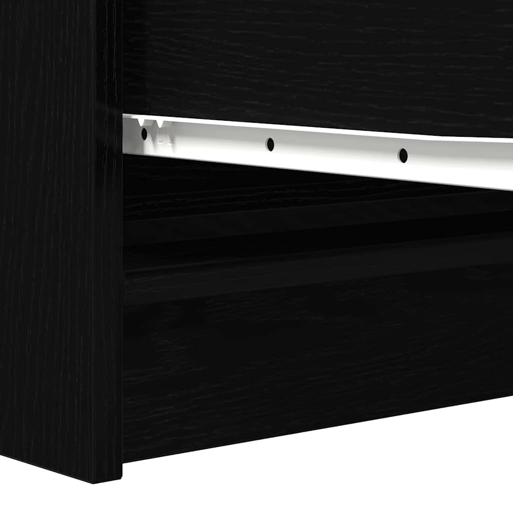 Sideboard Schwarz Eichen-Optik 100x35x76 cm Holzwerkstoff
