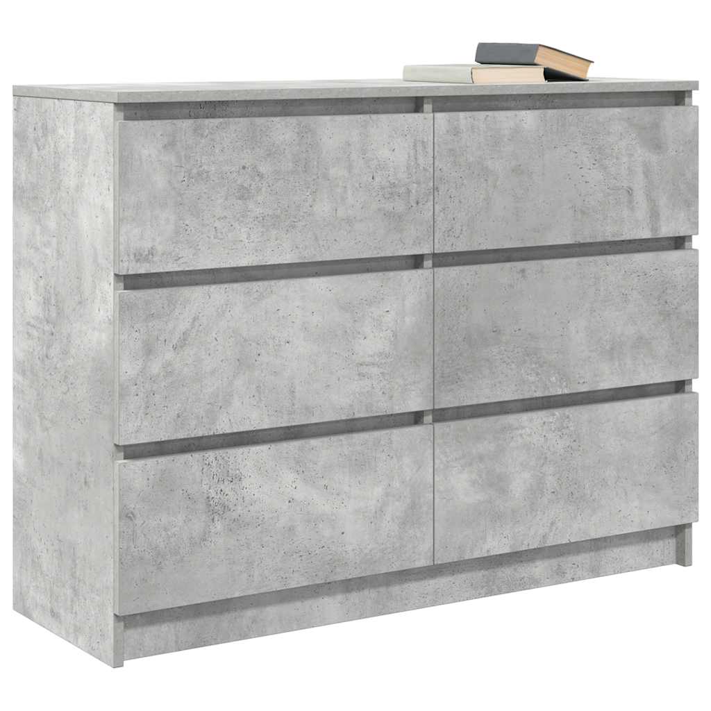 Sideboard Betongrau 100x35x76 cm Holzwerkstoff