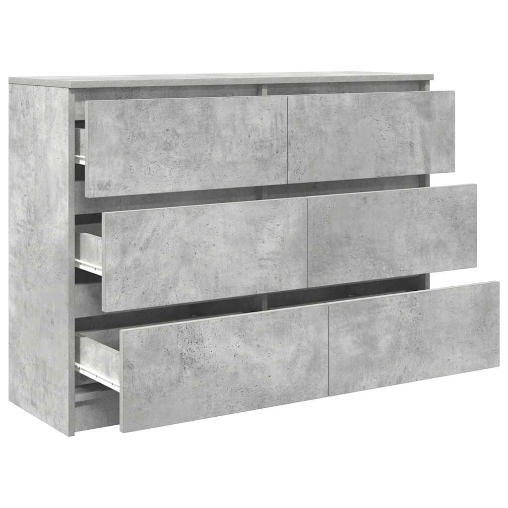 Sideboard Betongrau 100x35x76 cm Holzwerkstoff