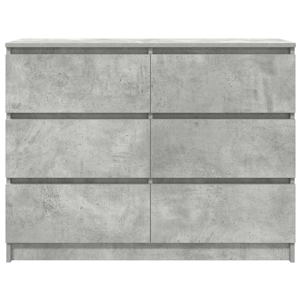 Sideboard Betongrau 100x35x76 cm Holzwerkstoff