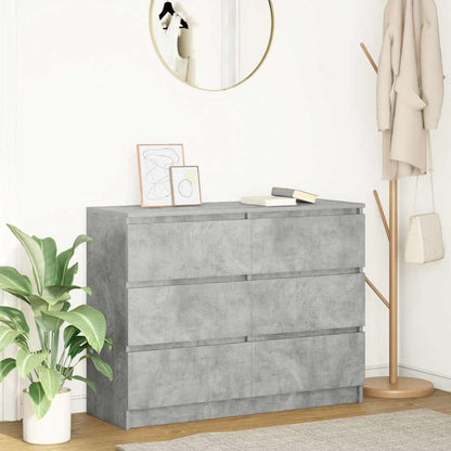 Sideboard Betongrau 100x35x76 cm Holzwerkstoff