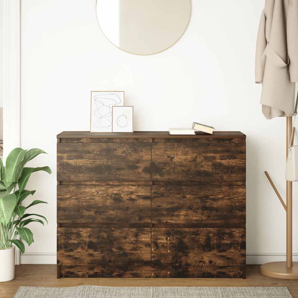 Sideboard Räuchereiche 100x35x76 cm Holzwerkstoff