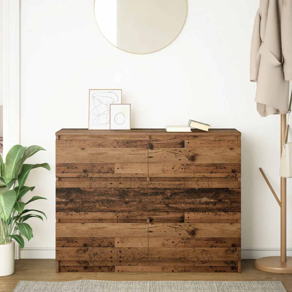 Sideboard Altholz-Optik 100x35x76 cm Holzwerkstoff