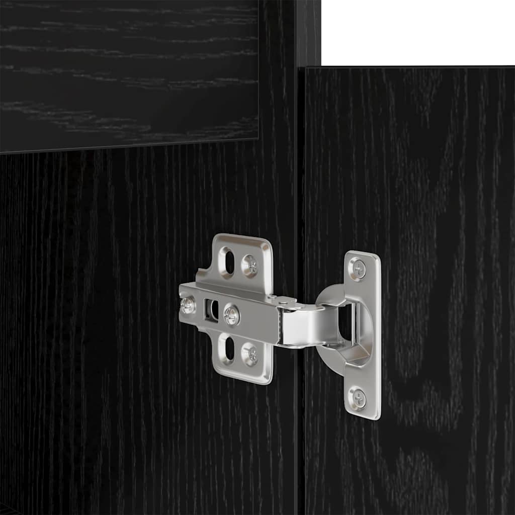Schreibtisch Schwarz Eichen-Optik Holzwerkstoff