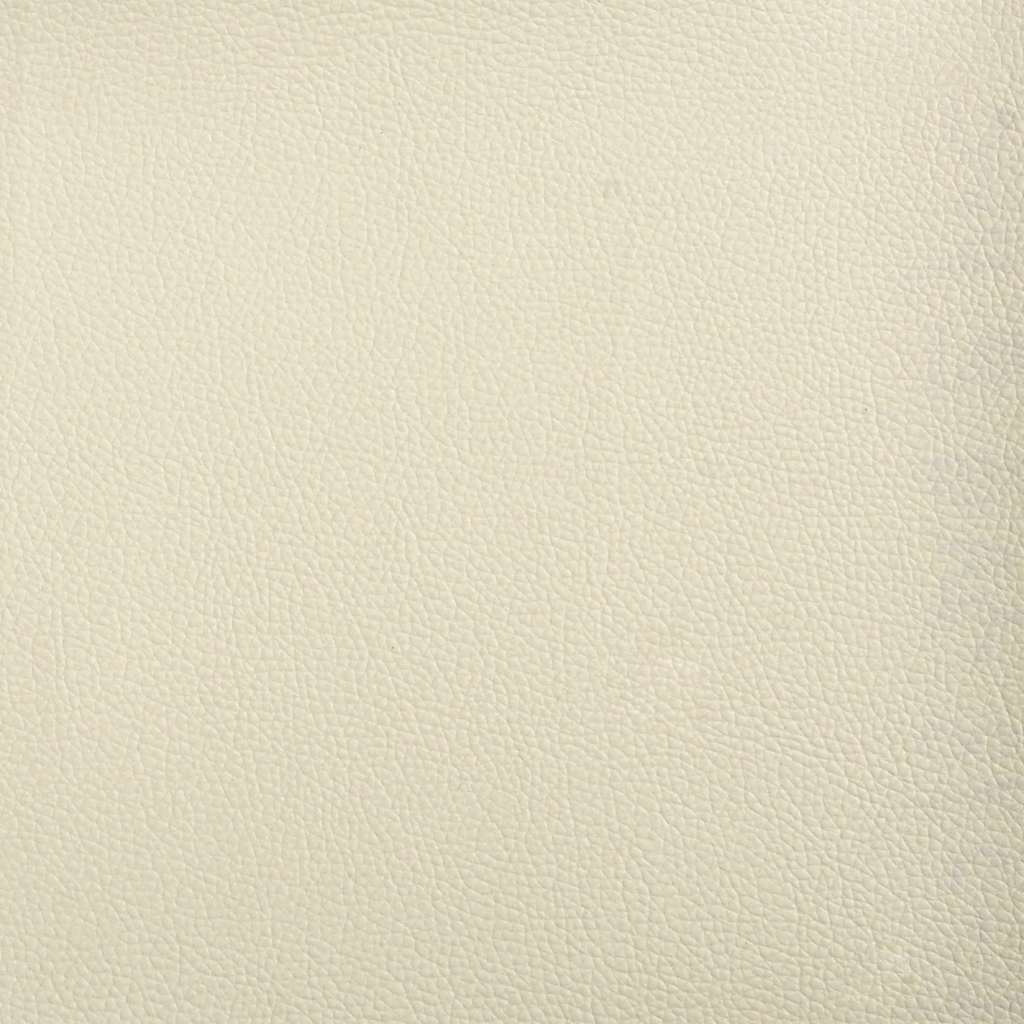 2-Sitzer-Sofa mit Chaiselongue L-Form Creme 125 cm Kunstleder