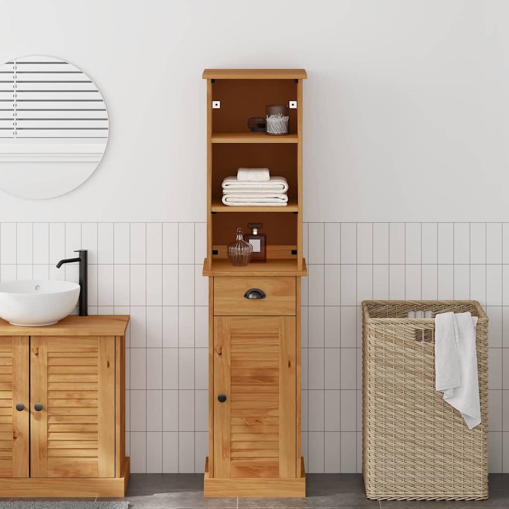 Badezimmermöbel-Set VIGO 2 stk. Braun und Honigbraun