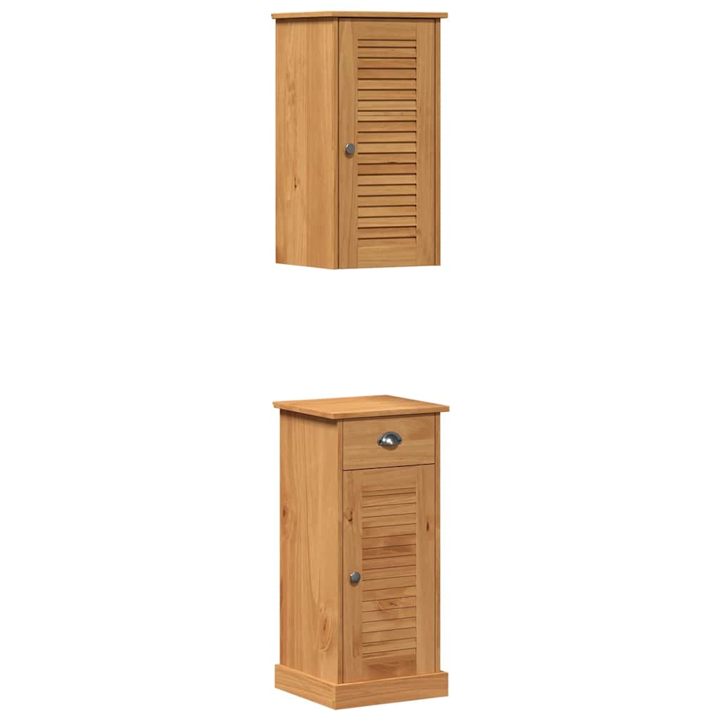 Badezimmerschrank VIGO 2 stk. Braun und Honigbraun