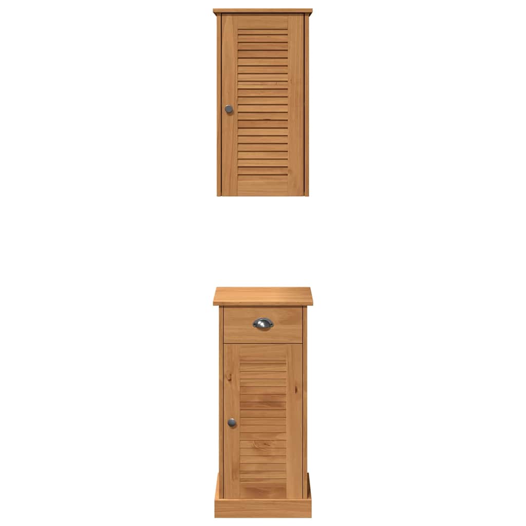 Badezimmerschrank VIGO 2 stk. Braun und Honigbraun
