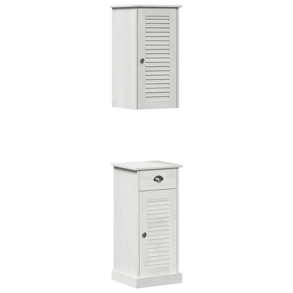 Badezimmerschrank VIGO 2 pcs Weiß und Antikweiß 37 x 34 x 80 cm