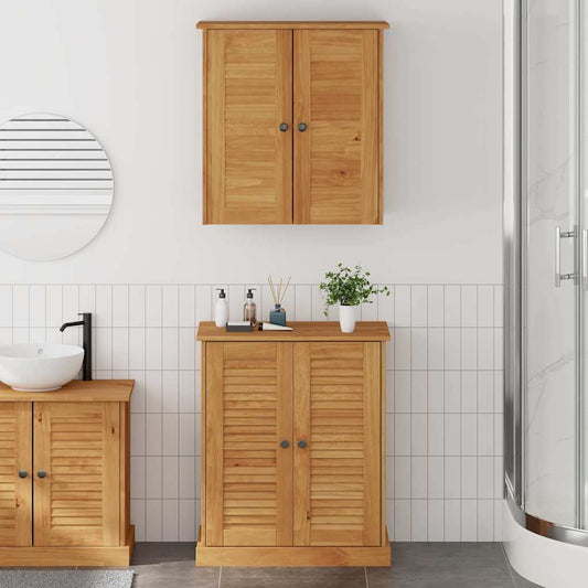 Badezimmermöbel Set mit Regal 2 pcs Braun 67,5 x 34 x 80 cm