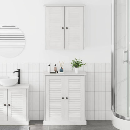 Badezimmermöbel-Set 2 stk. Weiß und Antikweiß 67,5 x 34 x 80 cm