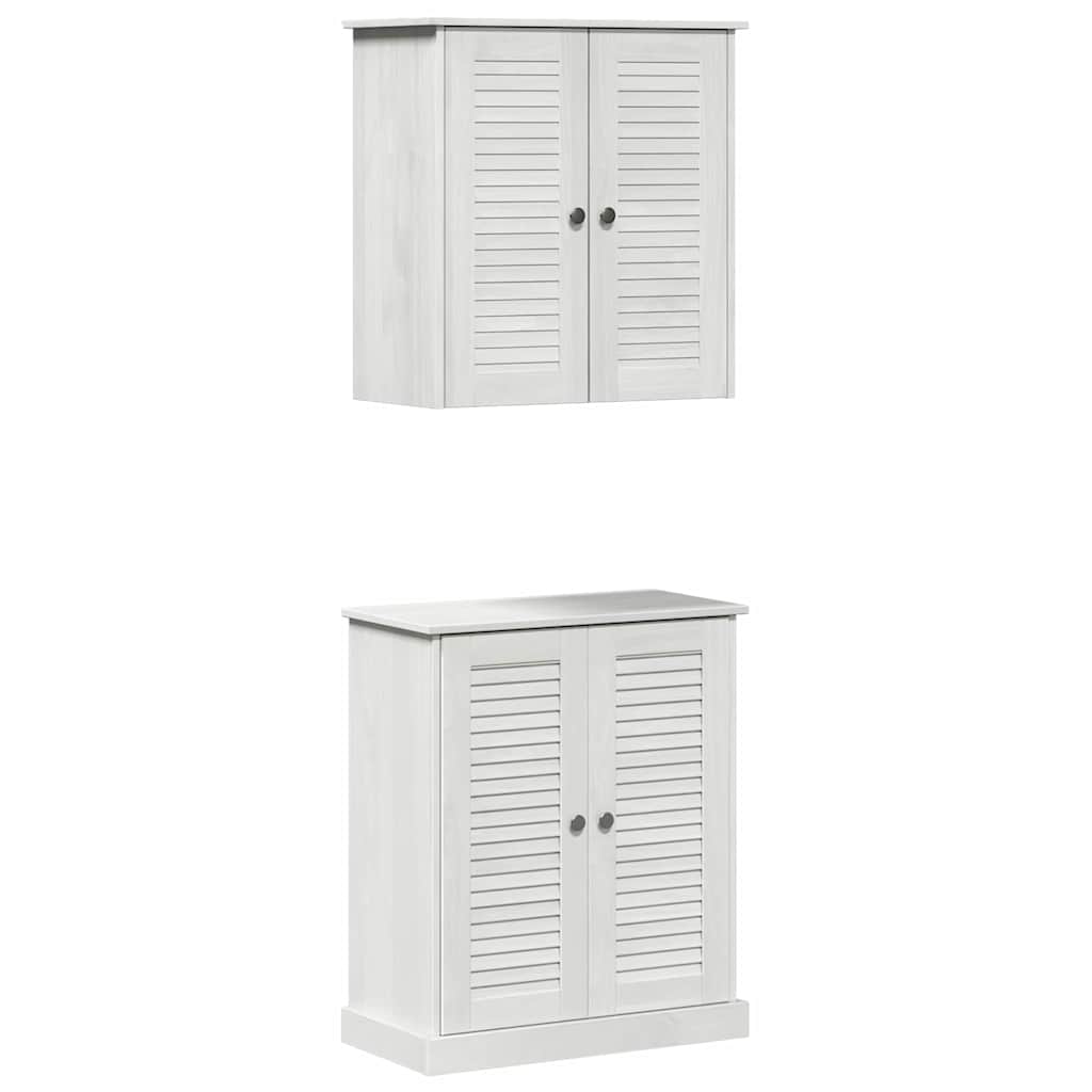 Badezimmermöbel Set mit Regal 2 pcs Braun 67,5 x 34 x 80 cm